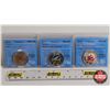 Image 1 : Canada Two Dollar "Toonies" (3 Certified Coins) : - 2010 "Bear" : CCCS Cert : UNC-66 - 2017 "Canada 
