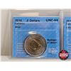 Image 2 : Canada Two Dollar "Toonies" (3 Certified Coins) : - 2010 "Bear" : CCCS Cert : UNC-66 - 2017 "Canada 