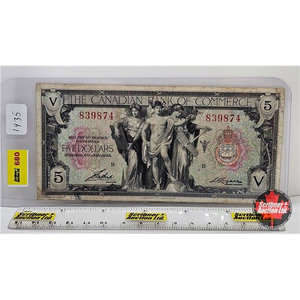The Canadian Bank of Commerce $5 Bill 1935 : Aird/Logan #839874
