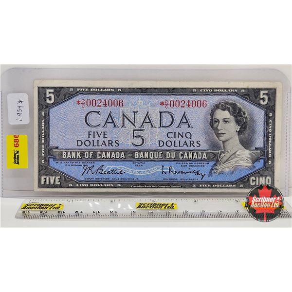 Canada $5 Bill 1954 *Replacement : Beattie/Rasminsky # *RC0024006