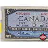 Image 2 : Canada $5 Bill 1954 *Replacement : Beattie/Rasminsky # *RC0024006