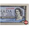 Image 3 : Canada $5 Bill 1954 *Replacement : Beattie/Rasminsky # *RC0024006