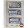 Image 1 : Canada $5 Bills 1954 (3 Consecutive) : Bouey/Rasminsky #UX8612146-147-148