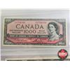 Image 3 : Canada Bills 1954 Series (8) : - $1000 : Lawson/Bouey #AK1784166 - $100 : Lawson/Bouey #CJ0226059 - 