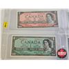 Image 5 : Canada Bills 1954 Series (8) : - $1000 : Lawson/Bouey #AK1784166 - $100 : Lawson/Bouey #CJ0226059 - 