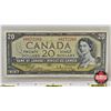 Image 2 : Mismatched Serial Numbers : Canada $20 Bill 1954 : Beattie/Rasminsky (Left : S/N# UE6672283) (Right 