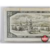 Image 6 : Mismatched Serial Numbers : Canada $20 Bill 1954 : Beattie/Rasminsky (Left : S/N# UE6672283) (Right 
