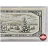 Image 7 : Mismatched Serial Numbers : Canada $20 Bill 1954 : Beattie/Rasminsky (Left : S/N# UE6672283) (Right 
