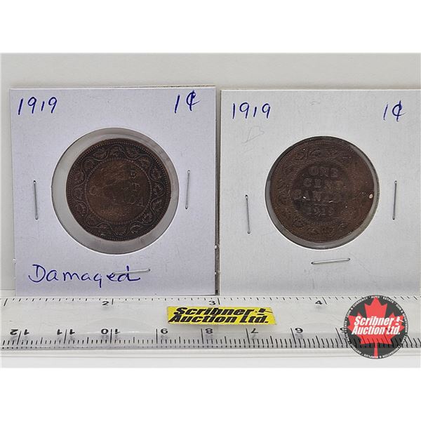 Canada Large Cent (2) : 1919; 1919