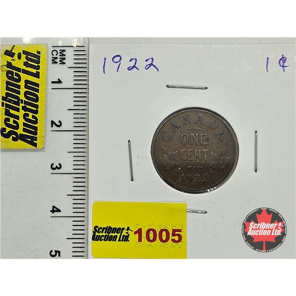 Canada One Cent 1922