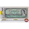 Image 1 : Canada $1 Bill 1954 : Beattie/Rasminsky #AZ1577777