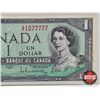 Image 3 : Canada $1 Bill 1954 : Beattie/Rasminsky #AZ1577777