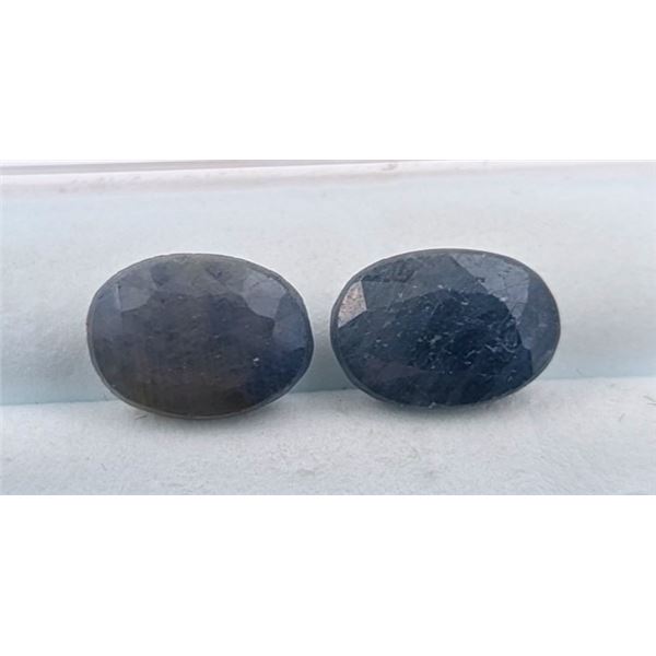 10.62 ct Certified Madagascar Sapphire Gemstone Pair ($10,500 Appraisal) (Inv #SR049)