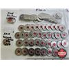 Image 2 : Canada Twenty Five Cent (76 Coins) : - 2004 Poppy (37) - 2015 Large Poppy (34) - 2010 Remembrance Da