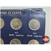 Image 5 : Canada Twenty Five Cent Collection in Lighthouse Portfolio Collector Book (152 Coins) (1953 - 2015 I