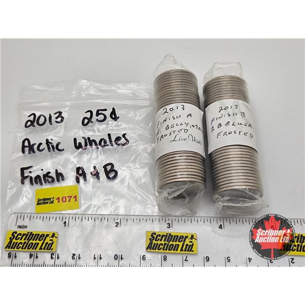 Canada Twenty Five Cent 2013 Life in the North (2 ROLLS) (Finish A & B)