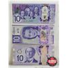 Image 10 : Canada $10 Bills (6) : Sequential Pairs - 2017 Wilkins/Poloz #CDC1452342-343 - 2018 Wilkins/Poloz #F