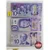 Image 11 : Canada $10 Bills (6) : Sequential Pairs - 2017 Wilkins/Poloz #CDC1452342-343 - 2018 Wilkins/Poloz #F