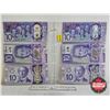 Image 1 : Canada $10 Bills (6) : Sequential Pairs - 2017 Wilkins/Poloz #CDC1452342-343 - 2018 Wilkins/Poloz #F