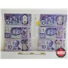 Image 9 : Canada $10 Bills (6) : Sequential Pairs - 2017 Wilkins/Poloz #CDC1452342-343 - 2018 Wilkins/Poloz #F
