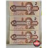 Image 6 : Canada $2 Bills 1986 (9 Consecutive) : Bonin/Thiessen #CBI1389563-571