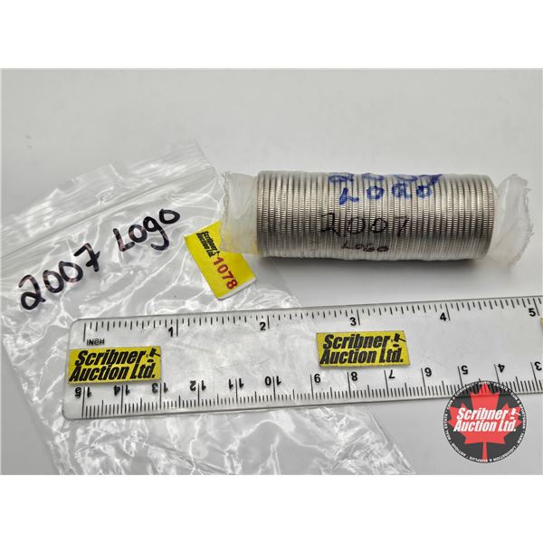 Canada Twenty Five Cent (1 ROLL) 2007 Logo (40 Coins)
