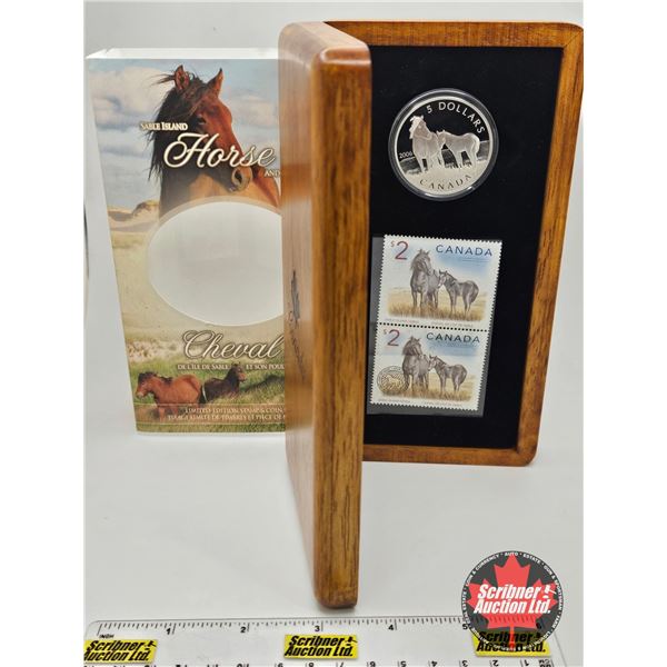 RCM 2006 : Limited Edition Stamp & Coin Set : Sable Island Horse & Foal (COA #353) (Fine Silver Proo