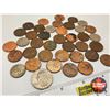 Image 2 : Canada / USA / Great Britain Coins (39) : 1960's - 2000's (Pennies, Dimes, Quarter)