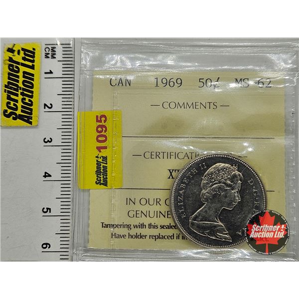 Canada Fifty Cent 1969 : ICCS Cert MS-62