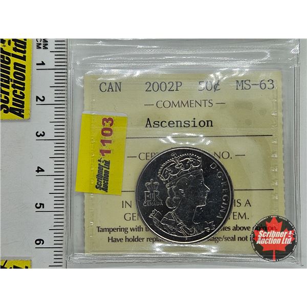 Canada Fifty Cent 2002P "Ascension" : ICCS Cert MS-63