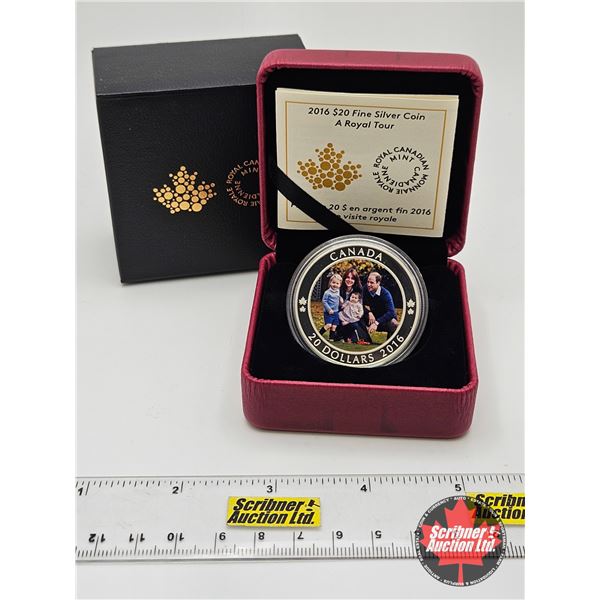 RCM Canada 2016 $20 Fine Silver Coin : A Royal Tour (COA #484) (99.99%)