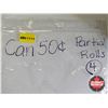 Image 6 : Canada Fifty Cent (81 Coins) : (Four PARTIAL ROLLS) : 2020; 2021; 2021; 2022