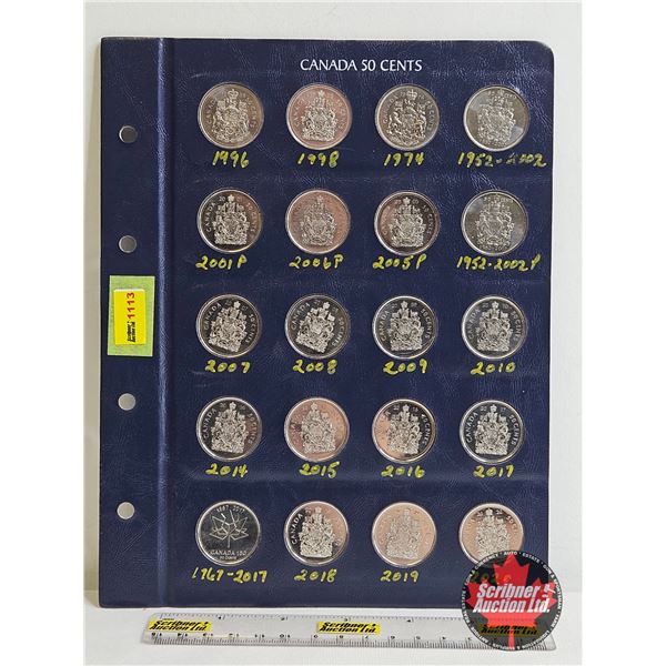 Canada Fifty Cent (20) : 1996; 1998; 1974; 1952-2002; 2001P; 2006P; 2005P; 1952-2002P; 2007; 2008; 2