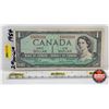 Image 1 : Canada $1 Bill 1954 (2 Digit Serial Number) : Beattie/Rasminsky #WZ5655566