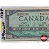 Image 2 : Canada $1 Bill 1954 (2 Digit Serial Number) : Beattie/Rasminsky #WZ5655566