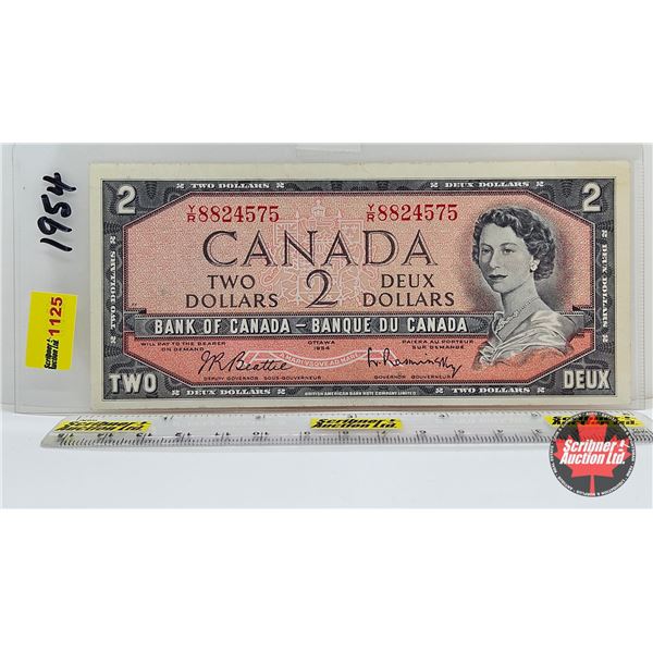 Canada $2 Bill 1954 : Beattie/Rasminsky #YR8824575