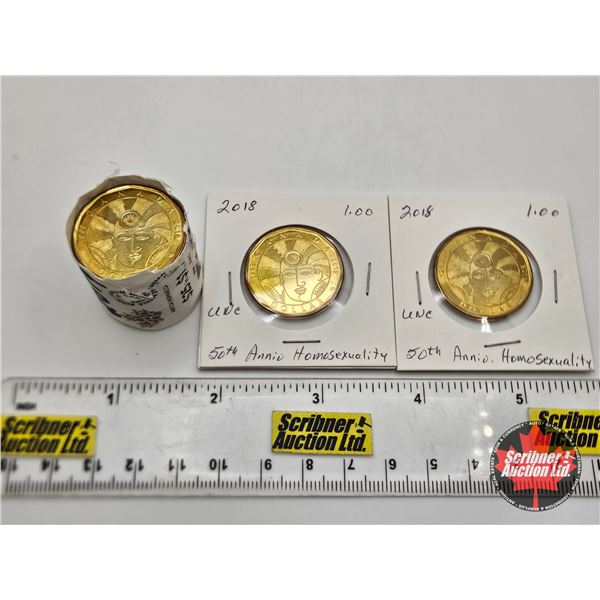 Canada Loonies (Incl. Partial ROLL) (16 Coins) : 2018 "Equality"