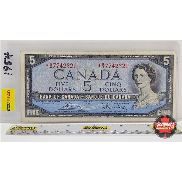 Canada $5 Bill 1954 *Replacement : Bouey/Rasminsky # *RX7742320