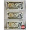 Image 2 : Canada $1 Bills 1973 (6 Sequential) : Crow/Bouey #ECM4267041-046