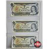 Image 3 : Canada $1 Bills 1973 (6 Sequential) : Crow/Bouey #ECM4267041-046