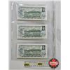 Image 5 : Canada $1 Bills 1973 (3 Sequential) : Crow/Bouey #ECM4267049-050-051