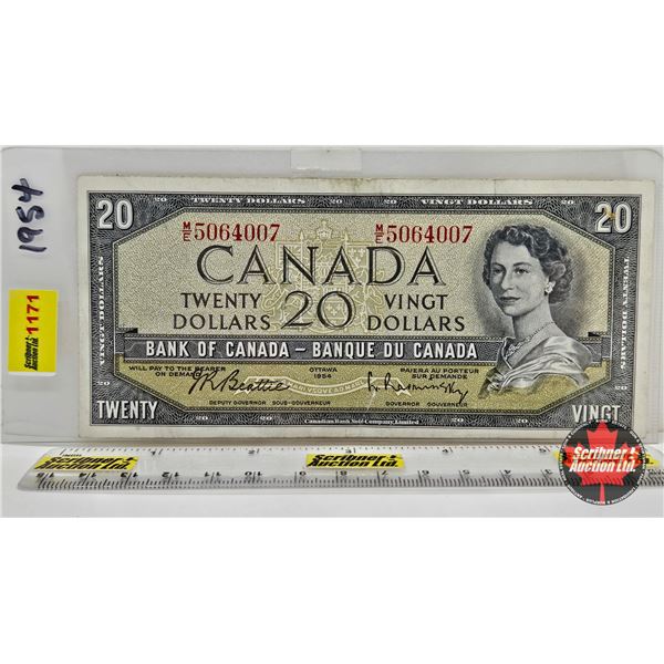 Canada $20 Bill 1954 : Beattie/Rasminsky #ME5064007