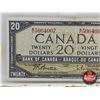 Image 2 : Canada $20 Bill 1954 : Beattie/Rasminsky #ME5064007