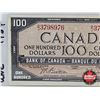 Image 2 : Canada $100 Bill 1954 : Beattie/Rasminsky #BJ3798976