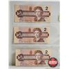 Image 6 : Canada $2 Bills 1986 (6) : Thiessen/Crow : Prefixes (BUW / BUZ / BUV)
