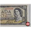 Image 2 : Canada $20 Bill 1954DF "Devil's Face" : Beattie/Coyne #DE1239160