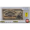 Image 1 : Dominion of Canada 1900 Twenty Five Cent "Shinplaster" : Boville