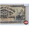 Image 3 : Dominion of Canada 1900 Twenty Five Cent "Shinplaster" : Boville