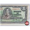 Image 3 : Bank of Canada $1 Bill 1937 : Coyne/Towers #SN8398778 (BCS Cert : Very Fine 20)