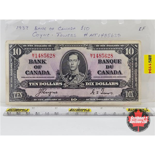 Bank of Canada $10 Bill 1937 : Coyne/Towers #MT1485628